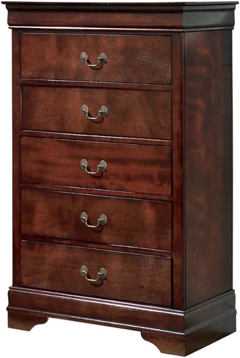 Signature Design By Ashley Alisdair Traditional 5 Drawer Chest Of Drawers Dark