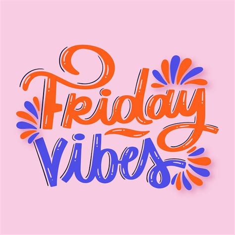 Free Vector Friday Lettering