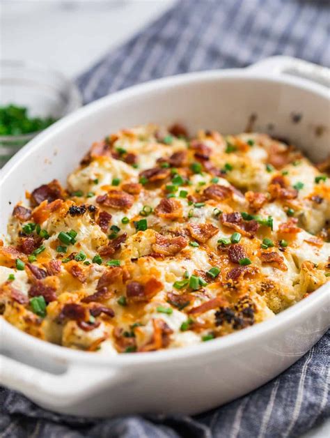 Cauliflower Casserole With Bacon And Cream Cheese An Easy Crowd