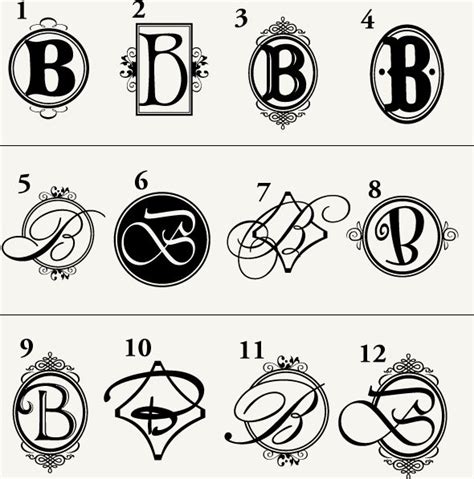 Letter B Monograms 12 Styles To Choose Polka Dot Wall Stickers B