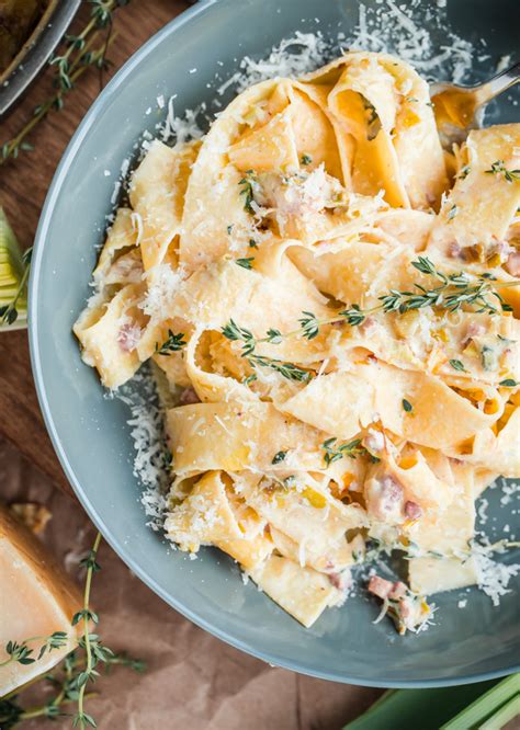 Creamy Leek And Pancetta Pappardelle For Two A Beautiful Plate
