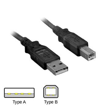 Usb 2.0 type a male to type b male cable with. Scan Cables 5m USB Printer Cable USB2.0 Type A to B LN4847 ...