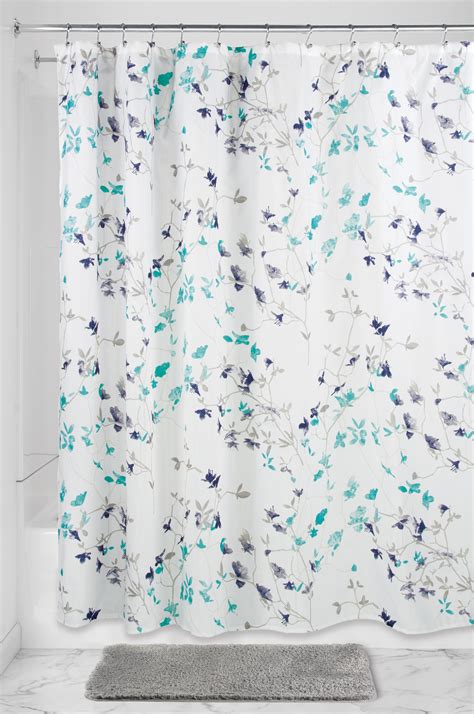 Twiggy Floral Fabric Shower Curtain Floral Shower Curtains Bathroom