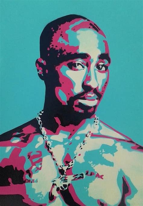 Hip Hop Painting Tupac By Leon Keay Hip Hop Art Tupac Art Stencil Art