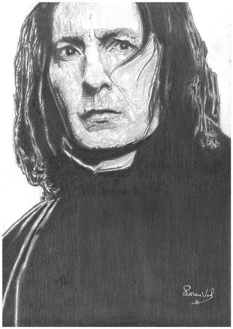 Alan Rickman Severus Snape Portrait Drawing Ph