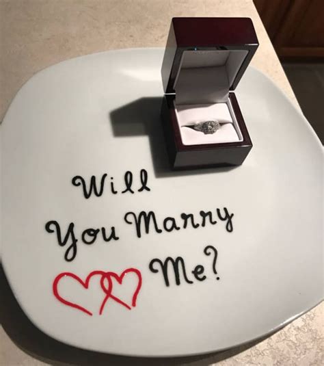 Will You Marry Me Marriage Proposal Plate Marriage Proposal Etsy
