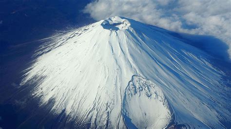 Spitze Des Berges Fuji Vogelperspektive Des Großen Und Hohen Berges