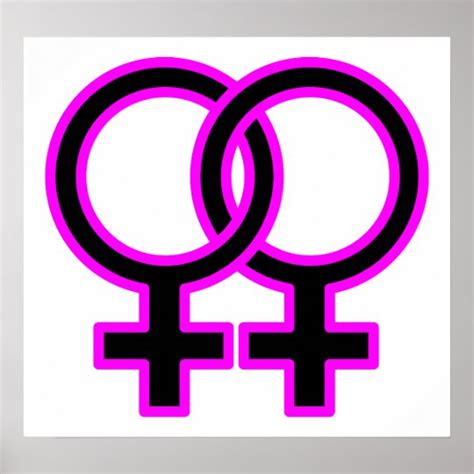Female Homosexual Symbol Poster Zazzleca