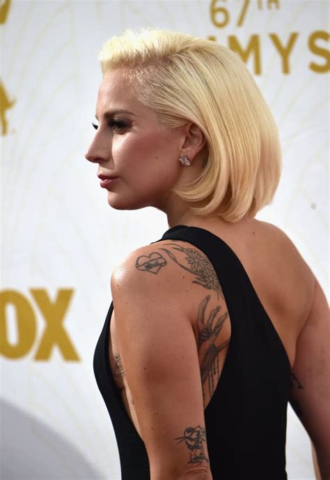 Lady Gaga At The Emmys 2015 Lady Gaga Tattoos Emmy Awards 2015 Popsugar Beauty Photo 5