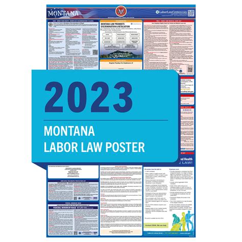 2023 Montana Labor Law Poster State Federal Osha In One Single