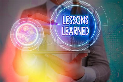 Conceptual Hand Writing Showing Lessons Learned Business Photo Text