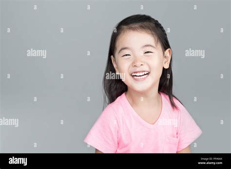 Asian Girl Smile On Her Face Stock Photo Alamy