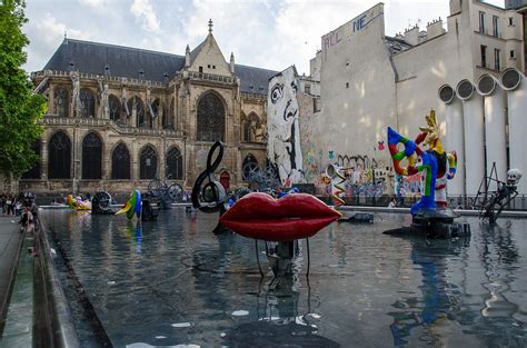 Stravinsky Fountain Near Centre Pompidou A Photo On Flickriver