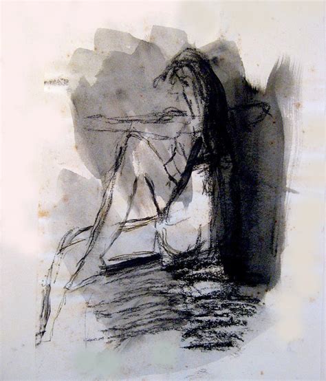 Seated Figure Ink Wash Painting By James Gallagher