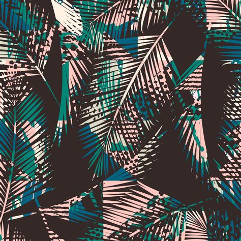 Trendy Seamless Exotic Pattern With Palm And Animal Prins 294332 Vector