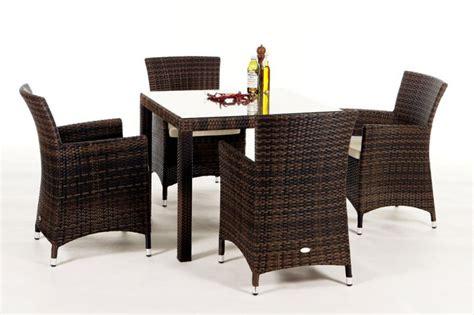 Garden furniture - Garden Tables - Garden Chairs - Rattan Table - Montreal - 90 - Mixed Brown