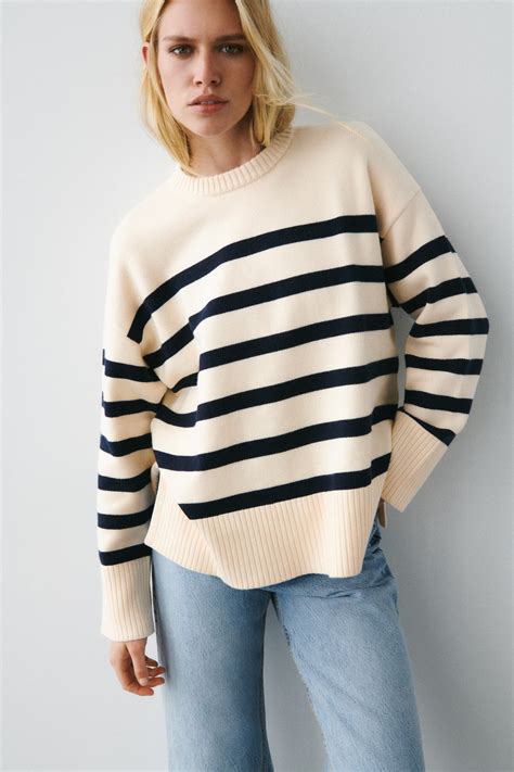 Zara Striped Knit Sweater 138647681 104
