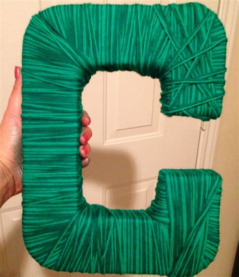 Two Colored Yarn Wrapped Letter