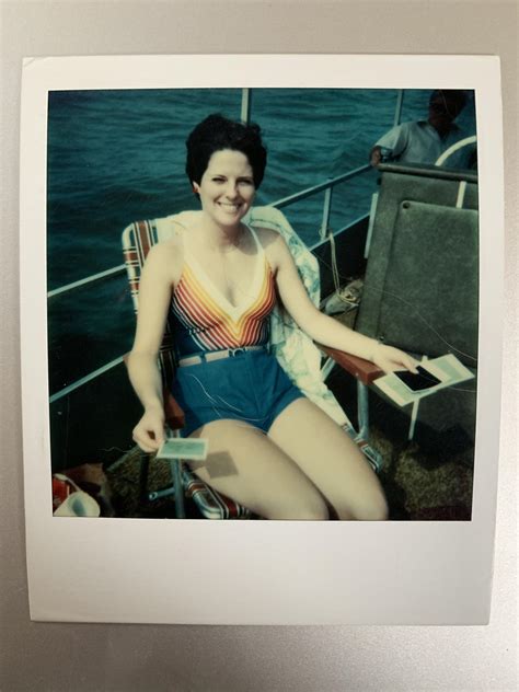 My Mom Back In The Early S A Polaroid Of Her Holding Polaroids R