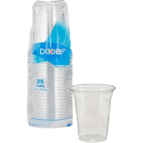 Dixie Dxecpet12dxpk Clear Plastic Cold Cups 25 Pack Clear 12 Fl Oz