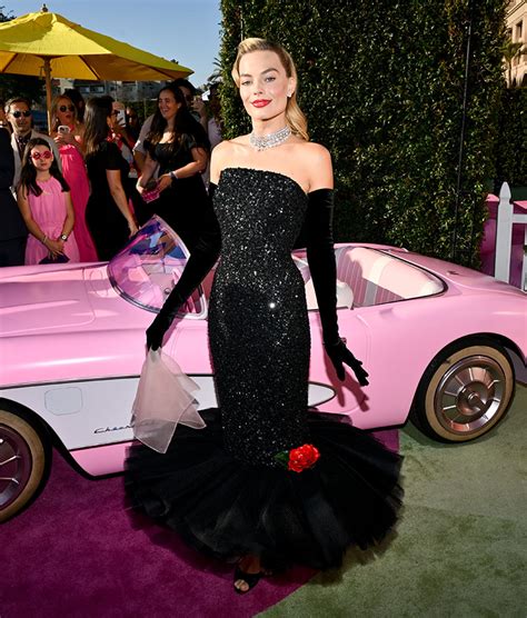 Margot Robbie Brings Drama To Barbie Los Angeles Premiere In Couture