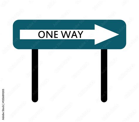 Icon One Way Traffic Sign Stock Vector Adobe Stock