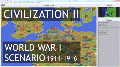 Civilization Ii World War I Scenario Part 1 1914 1916 Youtube
