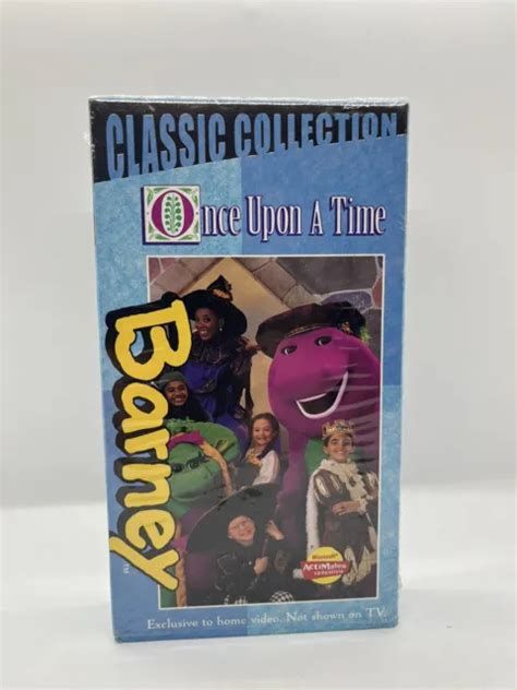 Barney Once Upon A Time Vhs White Tape Vintage Classic