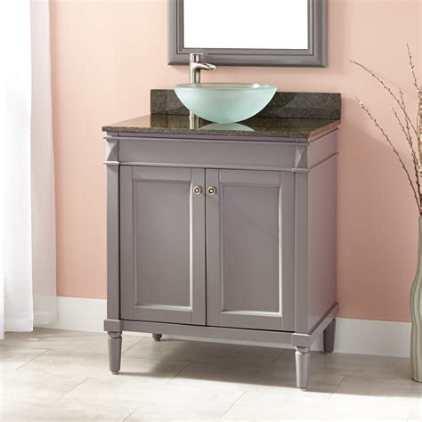 These are available in petite models and can be as petite as 13 inches. 30" Chapman Vessel Sink Vanity - Gray - Bathroom
