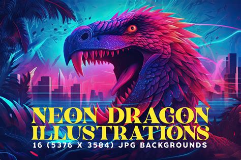 16 Neon Dragon Illustrations In 5k Graphic By Hipfonts · Creative Fabrica