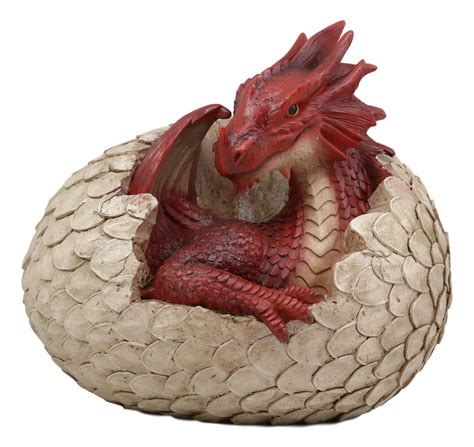 Illyio also seals the marriage between khal drogo and danny. Ebros Large Smaug Red Baby Dragon Hatchling in Egg Statue ...