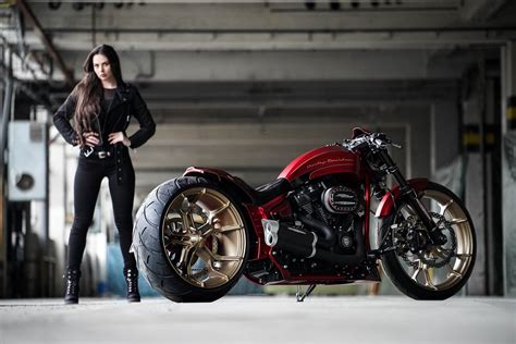 Download Biker Thunderbike Customs Harley Davidson Custom Motorcycle Woman Girls And Motorcycles