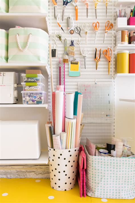 Check out this garage that was transformed into an organized craft room
