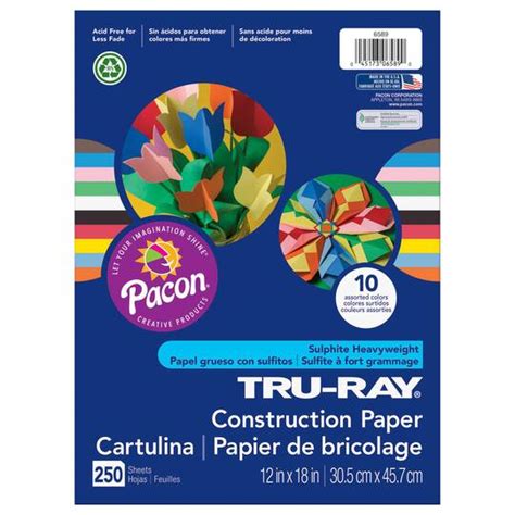 Tru Ray 12 X 18 Assorted Construction Paper 250 Count Michaels