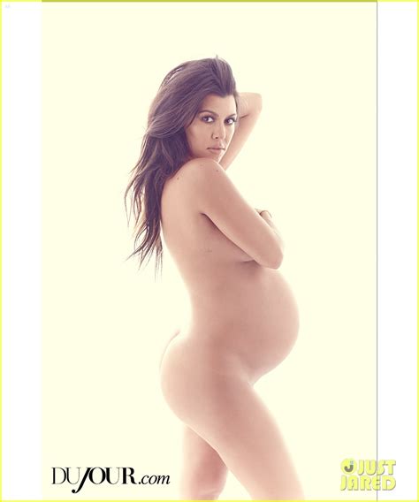 Pregnant Kourtney Kardashian Goes Completely Naked In Nude Mag Spread