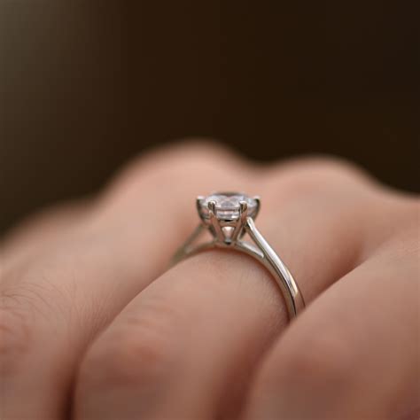 Prongs Elevated Setting Diamond Solitaire Christopher Duquet Fine