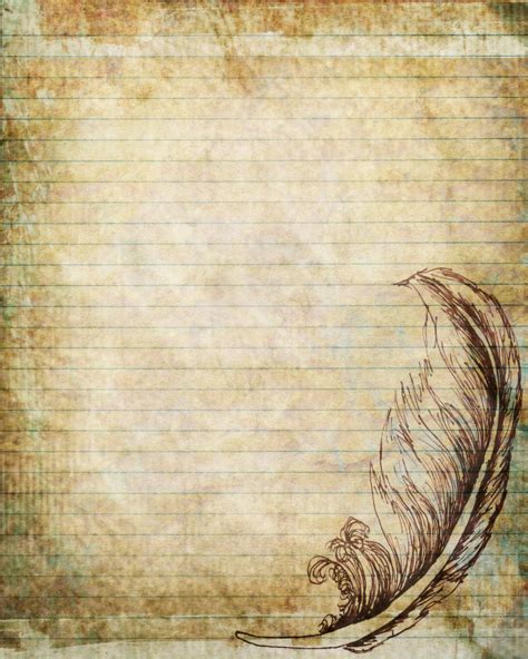Printable Journal Page Pen And Ink Drawing Of A Feather