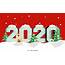 Year 2020 Christmas Banner Design  Vector Download