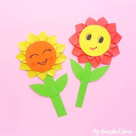 Paper Sunflower Craft For Kids My Nourished Home
