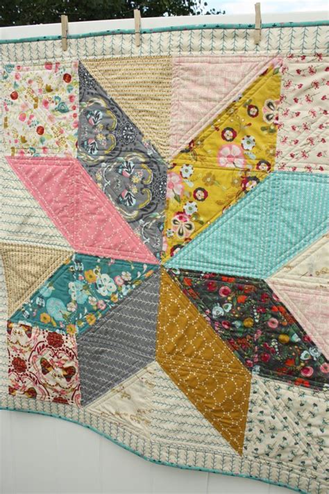 They will have lots of different colors and shapes inherent in all of these quilt designs. Easy DIY Modern Star Baby Quilt Tutorial | Beginner quilt ...