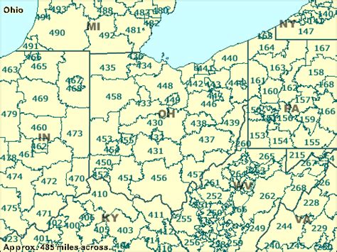 3 Digit Zip Code Map Of Ohio Map