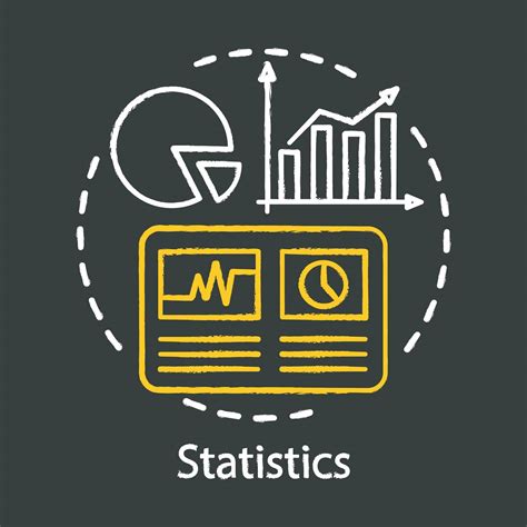 Statistics Study Scientific Research Chalk Concept Icon Chart Rising
