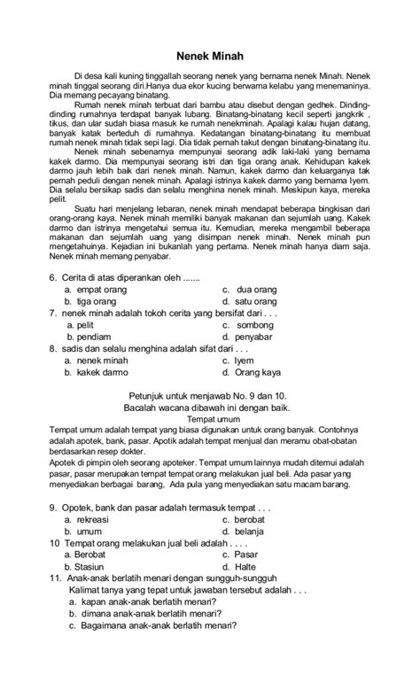 Check spelling or type a new query. Contoh Soal Bahasa Indonesia Kelas 3 Sd - Contoh Soal Terbaru