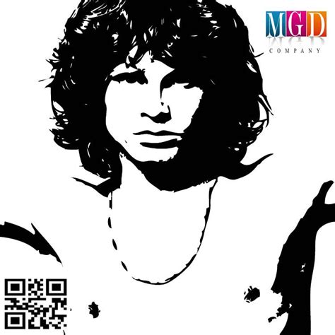 Black And White Vector Of Jim Morrison In Photo Shop Jim Morrison