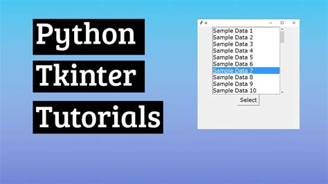 List With Scrollbar In Tkinter Python Tkinter Tutorial In Hindi By