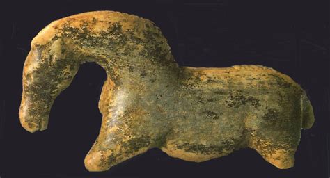 Carving Of Horse Ivory Vogelherd Cave Germany Ca 33000 Bce