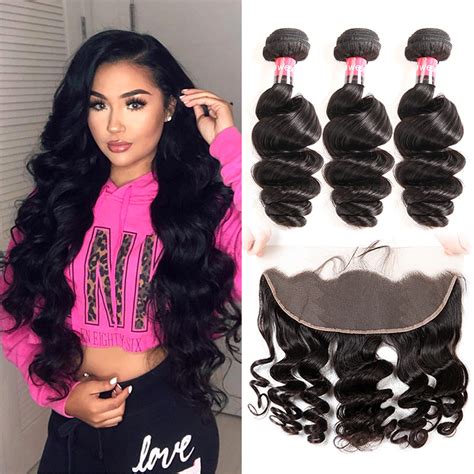 Loose Wave 3 Bundles With 13x4 Lace Frontal West Kiss Hair