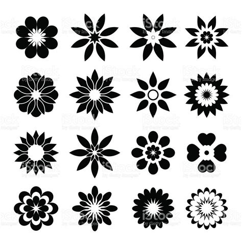 Geometric Elements Geometric Flower Floral Logo Design Flower Doodles
