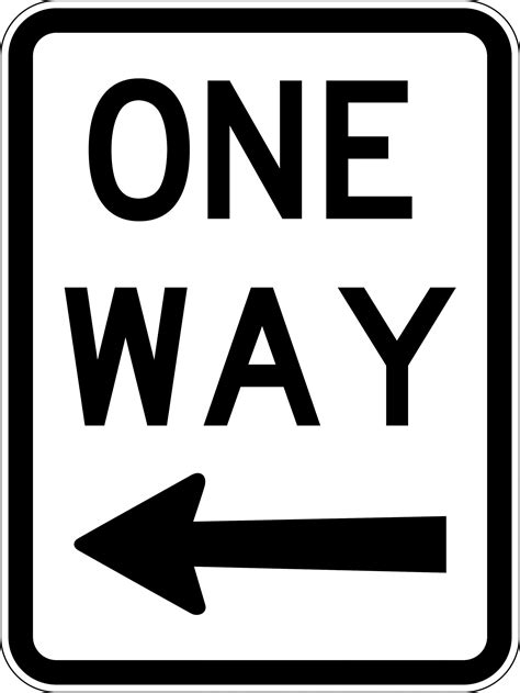One Way Left Or Right Arrow Road Signs Uss