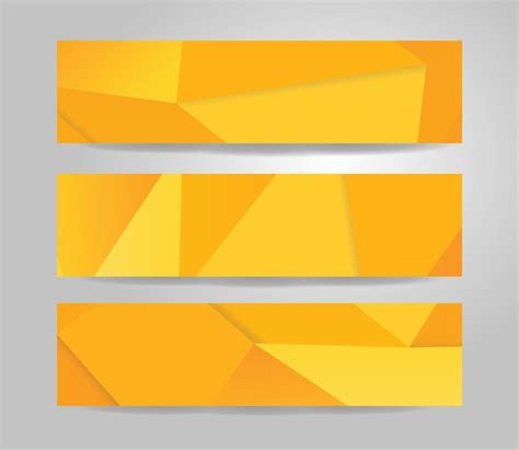 Premium Vector Vector Yellow Banner Set Concept Geometric Design